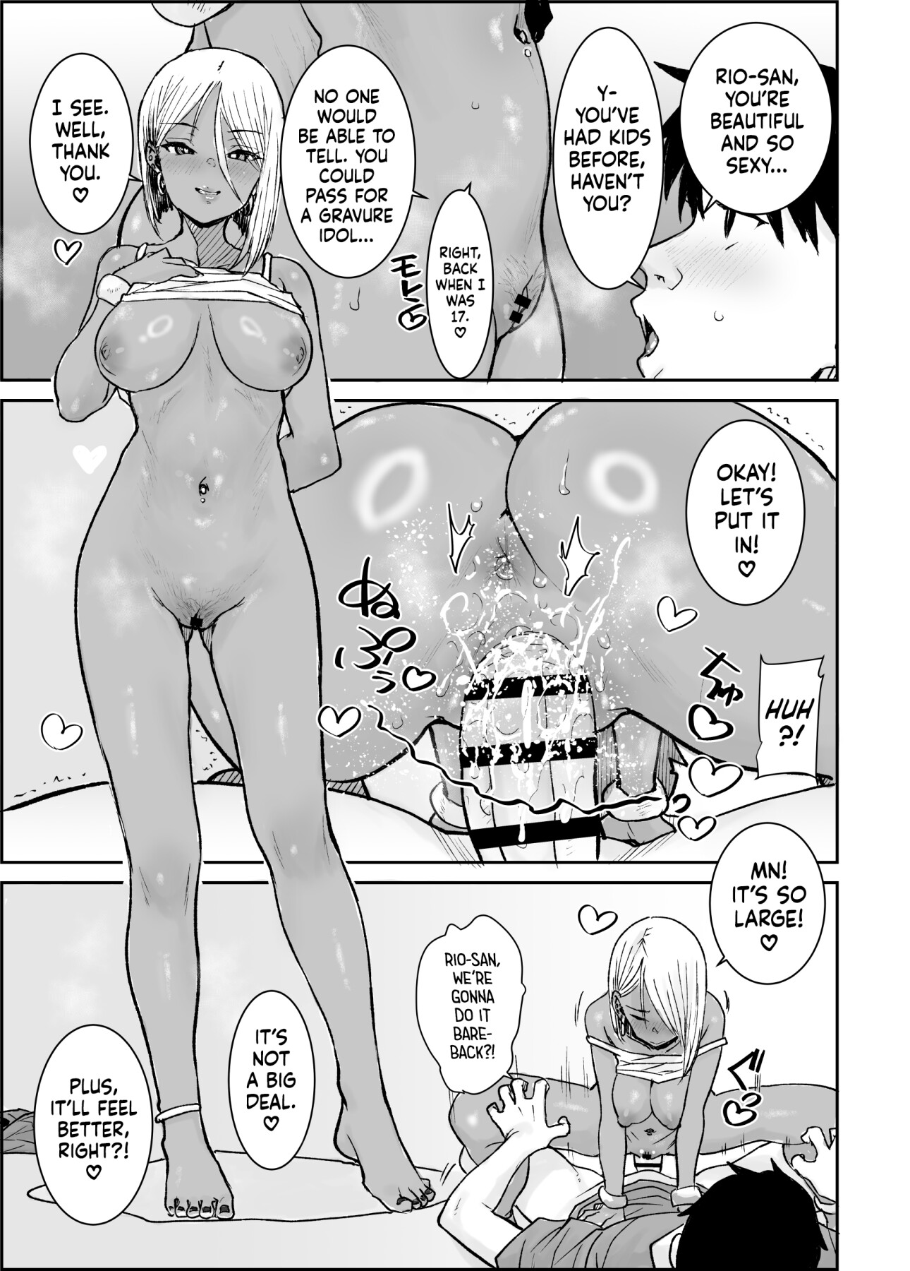 Hentai Manga Comic-I, Your Humble College Student, Busted Loads Into My 35 Y/O Dark-Skinned Gyaru Landlady While She Rode Me Cowgirl-Read-14
